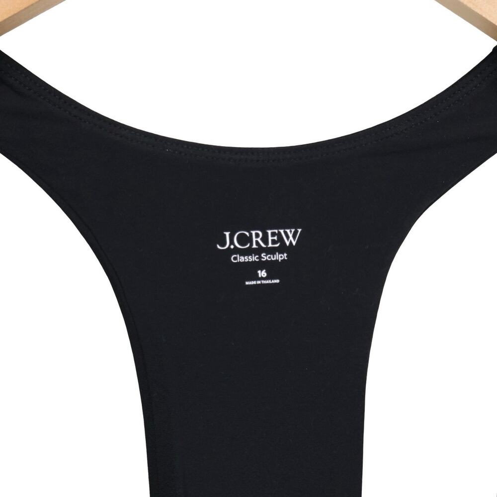 NWT J.Crew Gail One-Piece Racerback Swimsuit In Classic Sculpt Black Size 16 - Picture 7 of 9